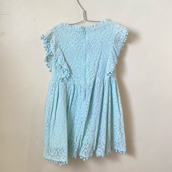 Pompom trim lace dress - Picture 3 of 11